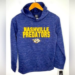NHL Nashville Predators Hoodie New Youth Boys 12/14 Front Pocket Large SPELL OUT